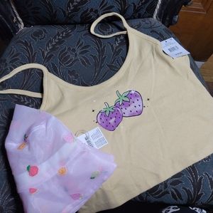 Set of cute fruit hat and top